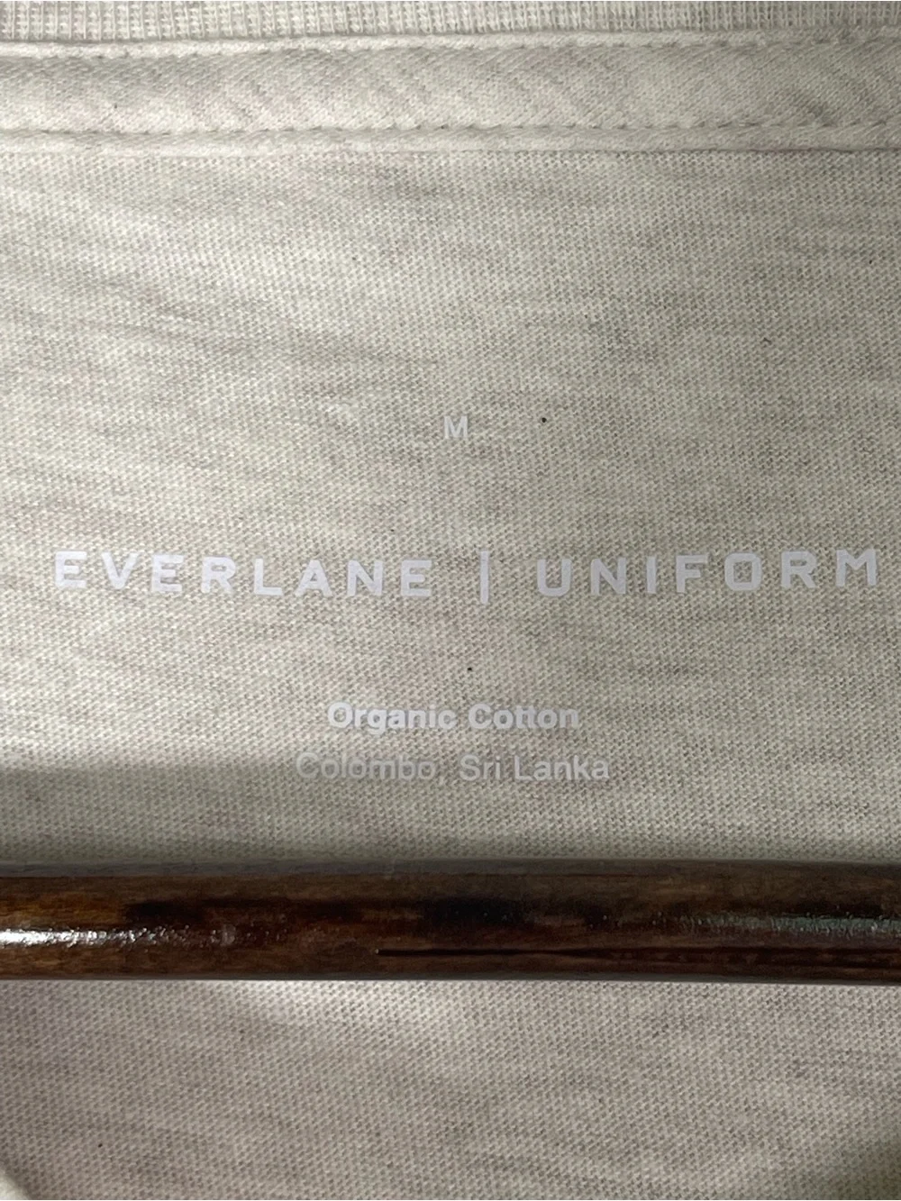 Everlane Men’s Organic Cotton Tee Size  Medium Uniform Line in Oatmeal - Picture 8 of 11
